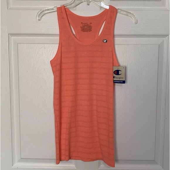 Champion Women's Racerback Tank Top Size Medium Coral Orange Scoop Neck NWT - Picture 1 of 6